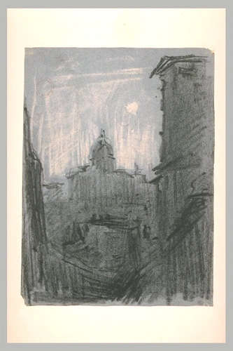 Jean-Baptiste Carpeaux - Le Panthéon vu des toits