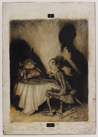 Arthur Rackham - Caricarure de Jack Sprat et de sa femme