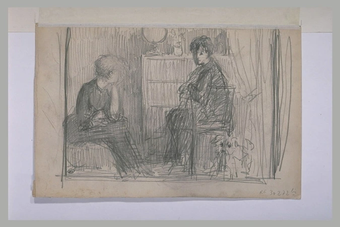 Louise Breslau - Deux femmes assises, conversant