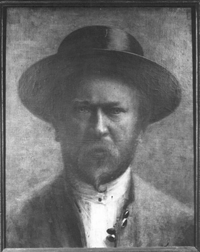 Christian Duteurtre - Photographie d'une peinture de Carlo Bugatti : autoportrai...