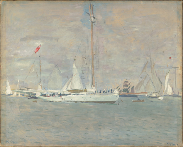 Paul Helleu - Le Yacht Nereus en rade de Cowes