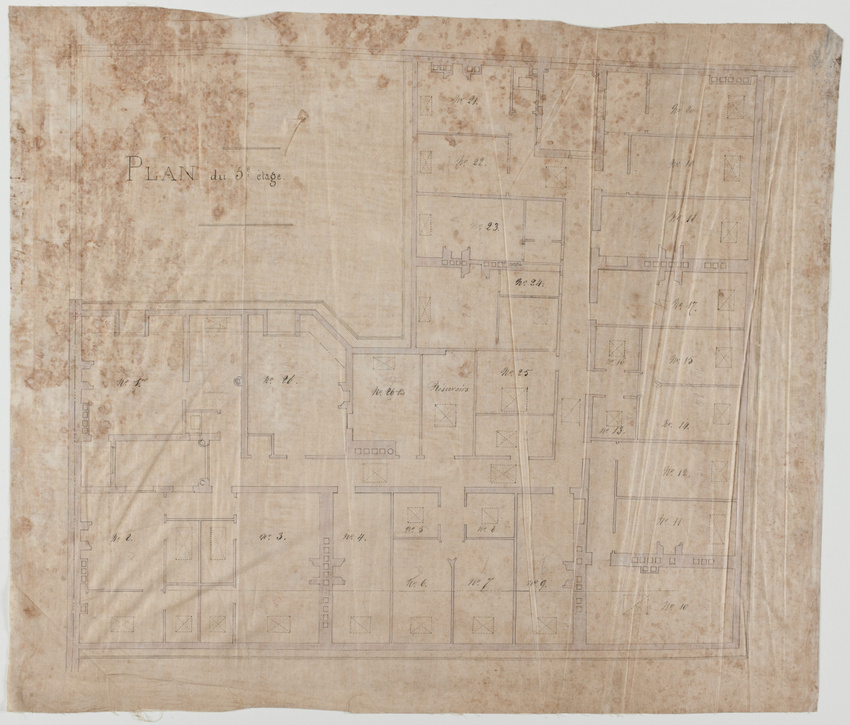 Jules Sassiat - Propriété de Monsieur Dehaynin, 6 rue Cambon à Paris, plan du 5e...