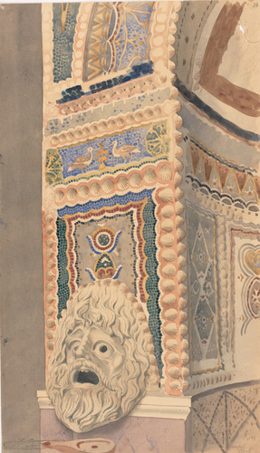 Louis Boitte - La Maison de la Grande Fontaine à Pompéi, détail de la fontaine, ...