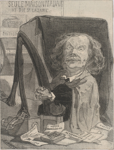 Félicien Rops - Caricature de Nadar, extraite d'un journal non identifié