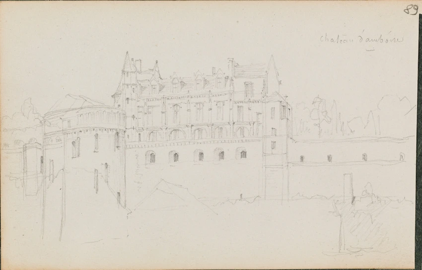 Louis Boitte - Amboise, château, la façade sur la Loire