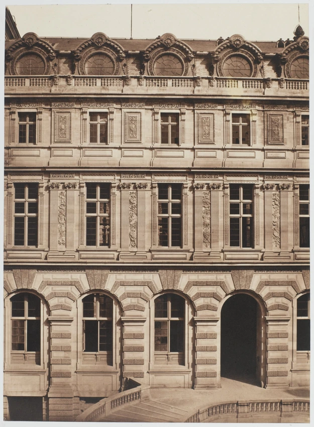 Edouard Baldus - La Façade nord de la cour Lefuel, palais du Louvre, Paris