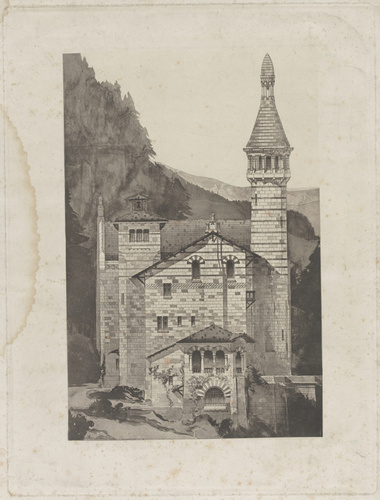 François Garas - Elévation d'une maison dans la montagne
