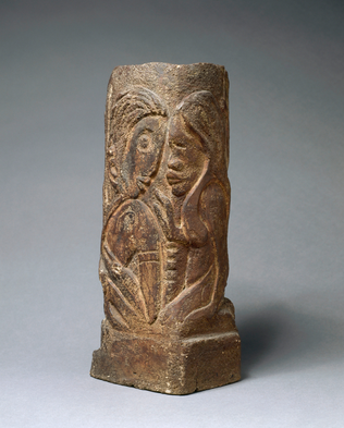 Objet décoratif carré avec dieux tahitiens - Paul Gauguin