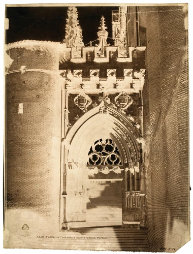 Gustave Le Gray - Albi (Tarn) - Porte de Dominique de Florence, cathédrale Saint...