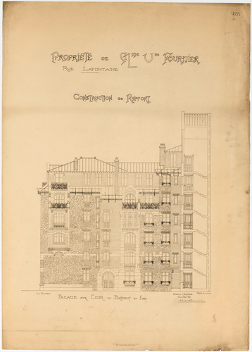 Hector Guimard - Paris 16e, 16, rue La Fontaine, Castel Béranger, propriété de M...