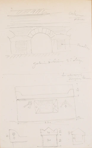 Victor Ruprich-Robert - Sarcophage romain dans la galerie intérieure des Arènes ...