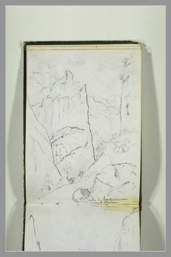 Gustave Courbet - Défilé rocheux dans la vallée de Lauterbrunn, en Suisse