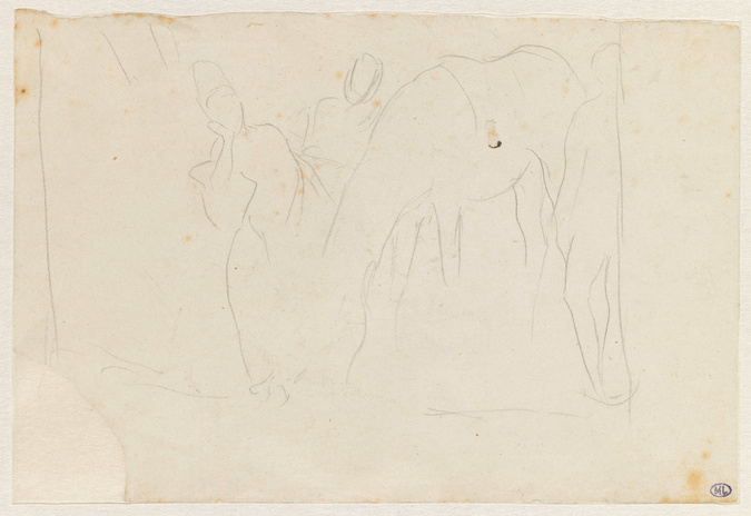 Edgar Degas - Croquis schématique pour Mademoiselle Fiocre dans le Ballet "La So...