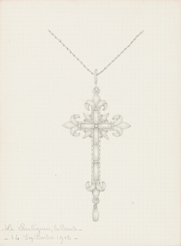 Enguerrand du Suau de la Croix - Croix à fleur de lys à chaque extrémité des bra...