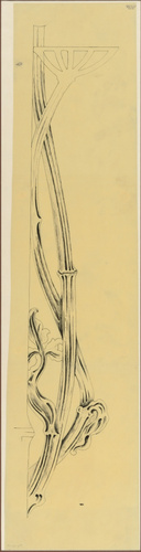 Emile Gallé - Bahut étagère "la berce des prés", sculpture des ailes de droite