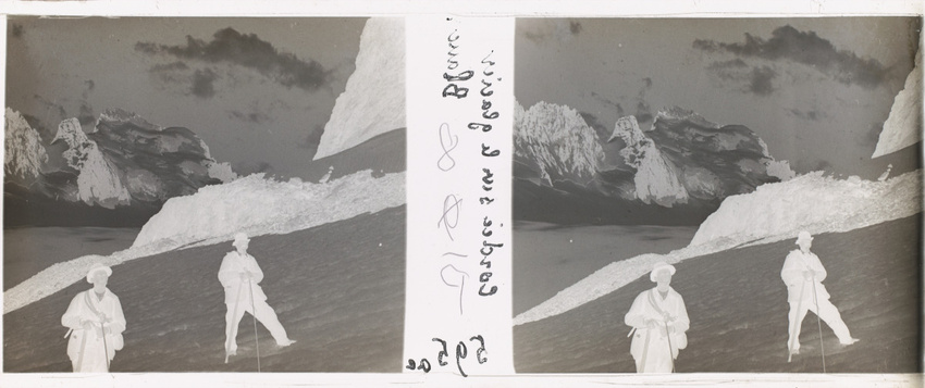 E. Serve-Louvat - Cordée sur le glacier blanc