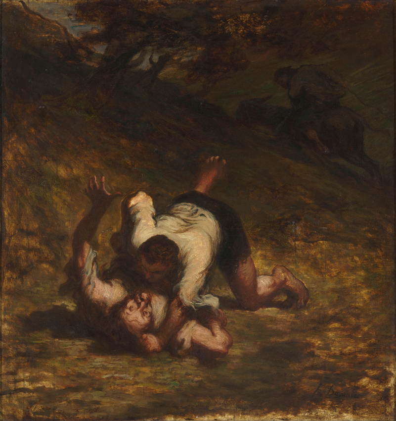 Les Voleurs et l'âne - Honoré Daumier