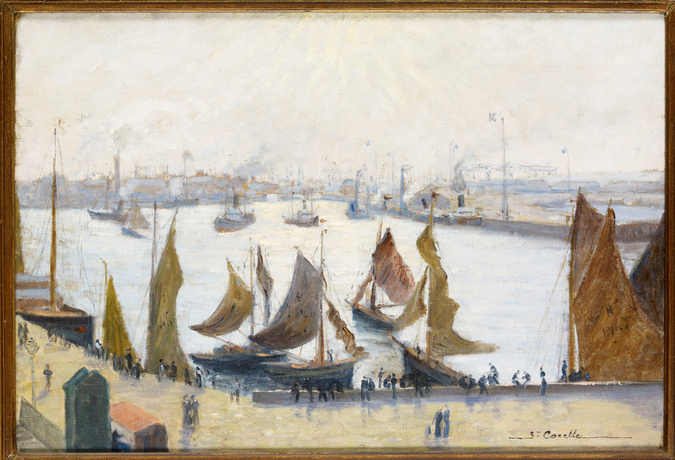 Georges Emile Carette - Bateaux de pêche au port de mer