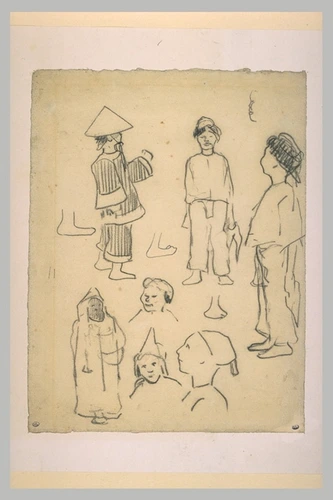 Paul Gauguin - Etudes de personnages annamites