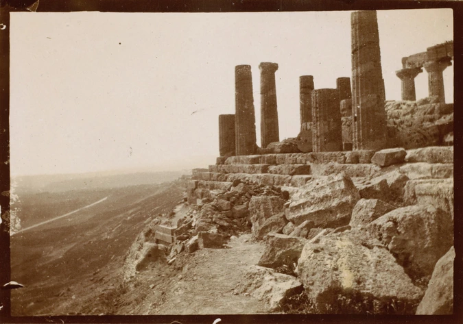 Auguste Delaherche - Agrigente - colonnes et ruines