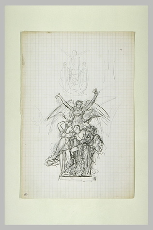 Charles Garnier - Etudes pour un groupe sculpté du nouvel Opéra de Paris