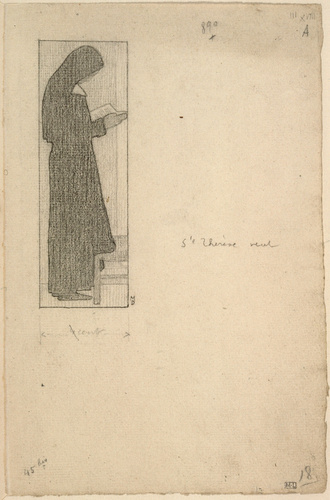 Maurice Denis - Dessin pour l'illustration de Sagesse de Verlaine : Ste Thérèse ...