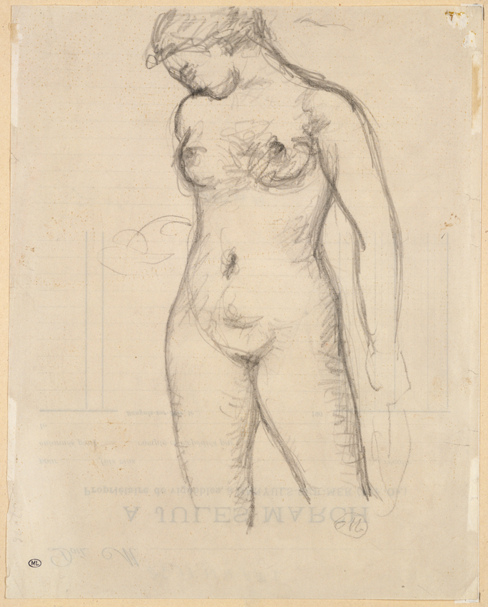 Aristide Maillol - Femme nue, tête penchée de profil à gauche