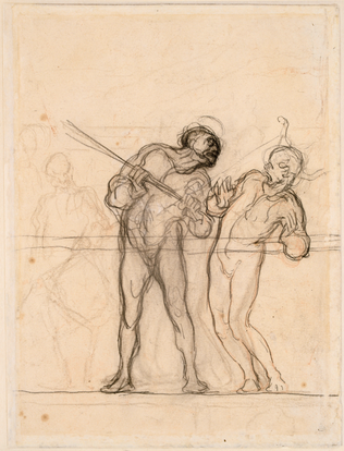 Honoré Daumier - Etude pour la Parade