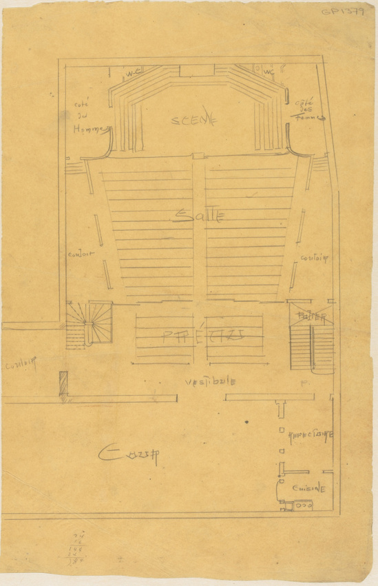 Hector Guimard - Paris 16e, 60 rue Saint-Didier, Salle Humbert de Romans (bâtime...
