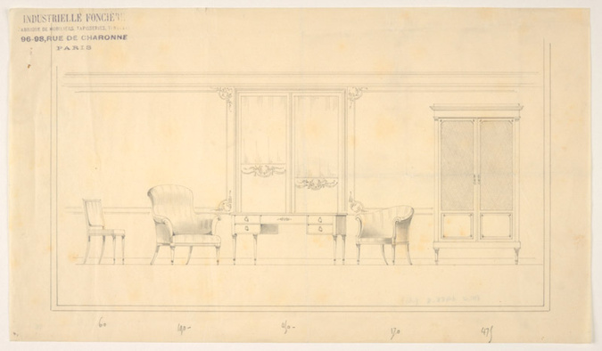 Industrielle Foncière - Ensemble de meubles. Fauteuils, chaises, armoires, burea...