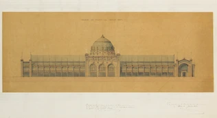 Jean-Camille Formigé - Projet pour l'Exposition universelle de 1889, façade du p...