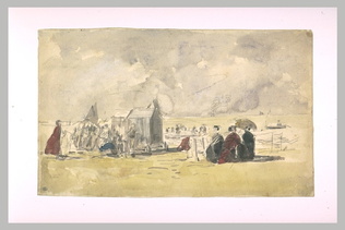 Eugène Boudin - Sur le rivage