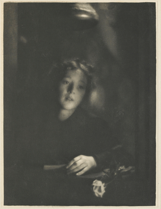 Girl with Rose - Clarence Hudson White