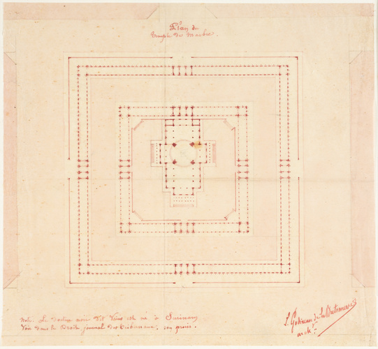 Louis Godineau de la Bretonnerie - Réduction du projet du Temple de marbre, plan