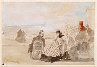 Eugène Boudin - Plage à Trouville