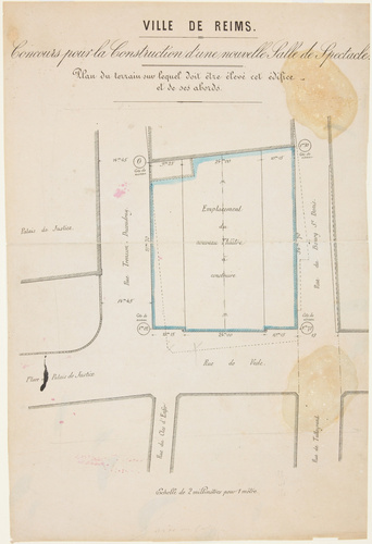 Alphonse Gosset - Concours pour la construction d'une nouvelle salle de spectacl...
