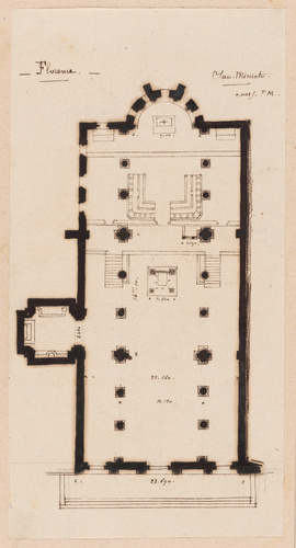 Edouard Villain - Plan de l'église San Miniato al Monte, Florence