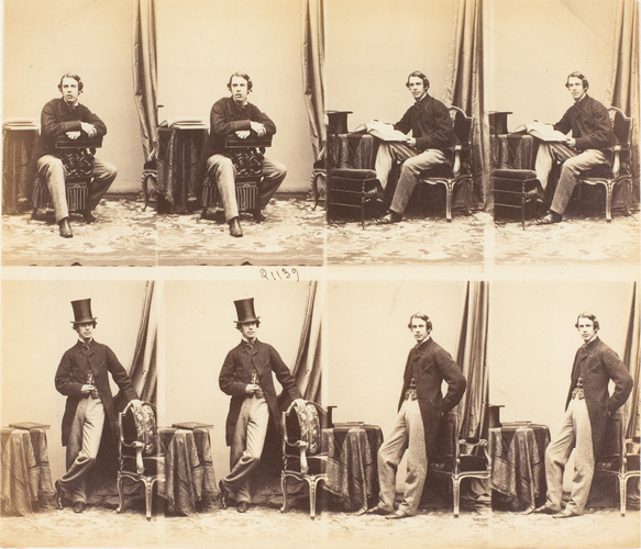André Adolphe Eugène Disdéri - Sir Edmund Buckley en huit poses, quatre assis, q...
