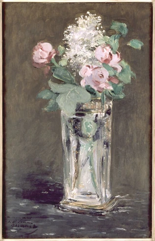 Edouard Manet - Fleurs dans un vase de cristal