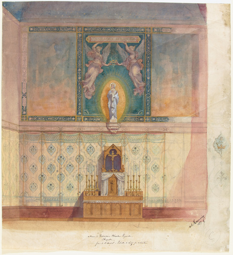 Charles Lameire - Paris, maison de retraite Chardon-Lagache, décor de la chapell...
