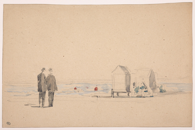 Eugène Boudin - Scène de plage