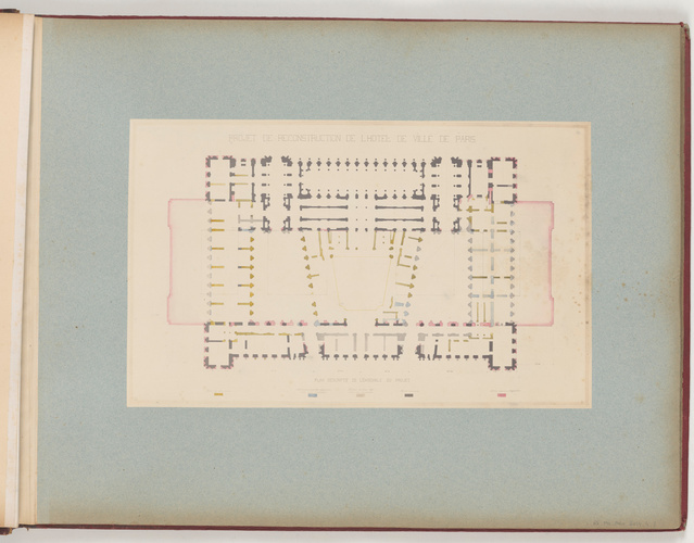 Anonyme - Projet de reconstruction de l'hôtel de ville de Paris, plan descriptif...