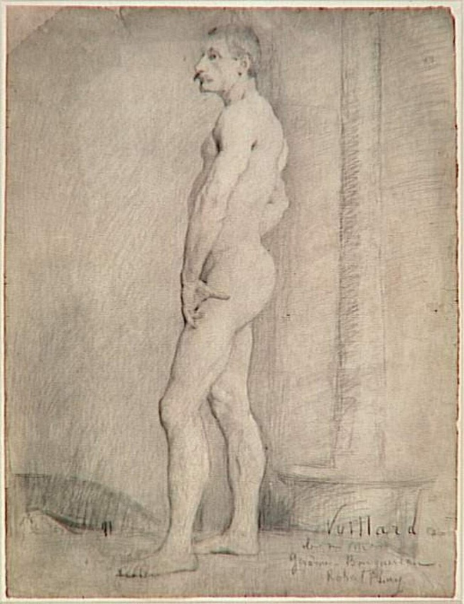 Edouard Vuillard - Homme nu, main posée sur la cuisse.