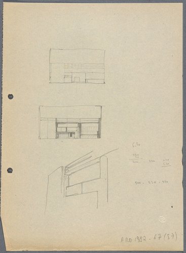 Marcel Guilleminault - Etude de mobiliers pour l'appartement de Mr Level, rue Pr...
