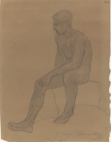 Louis Boitte - Naples, Musée National, Mercure au repos, bronze provenant d'Herc...