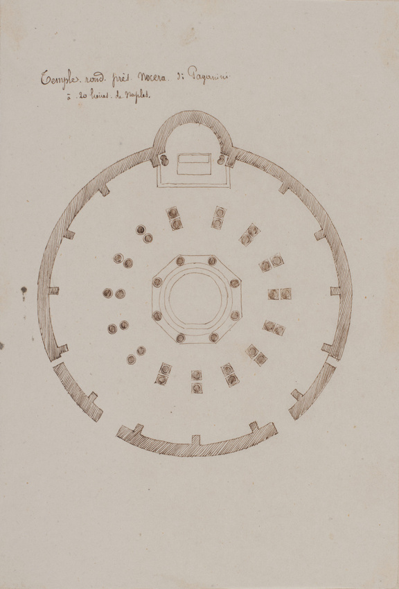 Edouard Villain - Plan d’un temple rond, près de Nocera di Paganini