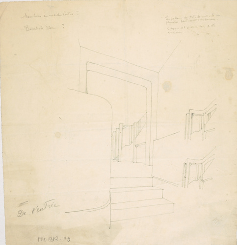 Henry Van de Velde - Hôtel particulier de Victor Goloubew, vue prise de l'entrée...