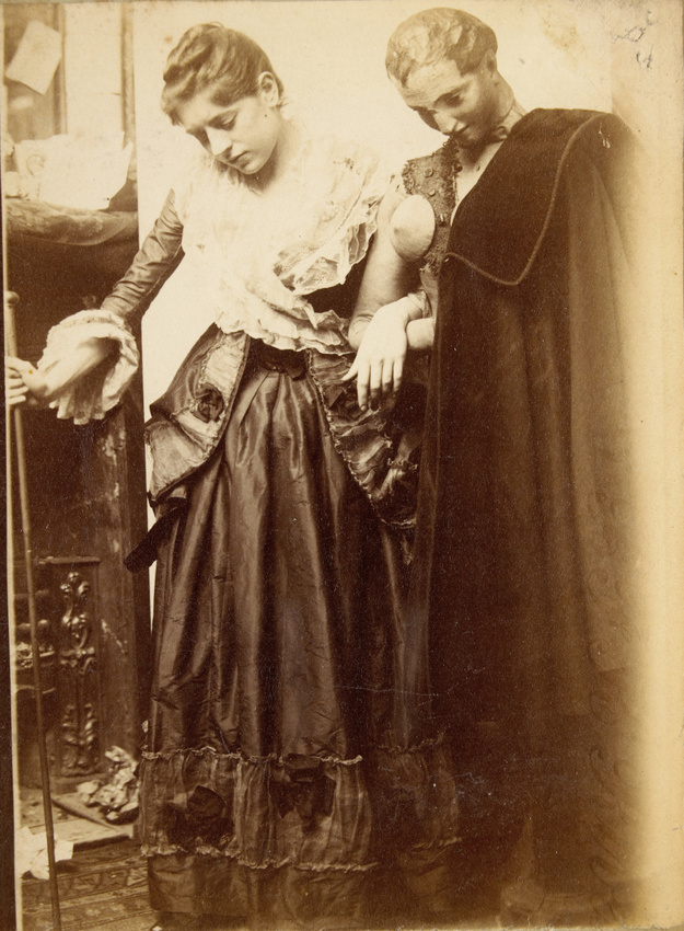 François Brunery - Mannequin et modèle posant dans l'atelier du peintre François...