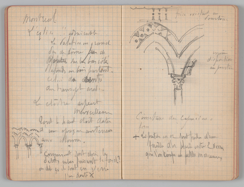 Charles-Justin Le Coeur - Carnet de notes concernant son voyage en Italie
