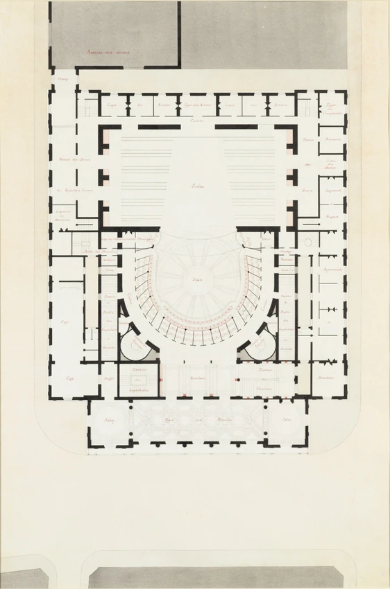 Théâtre de Reims, plan du premier étage - Alphonse Gosset